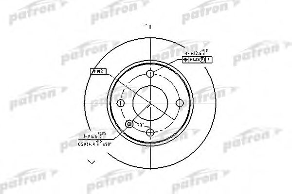 PBD1649 PATRON Brake System Brake Disc
