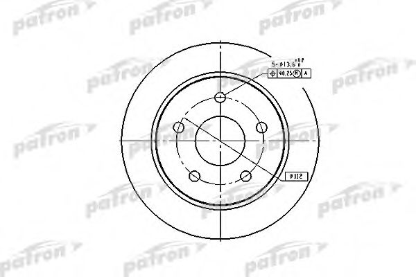 PBD1651 PATRON Тормозная система Тормозной диск