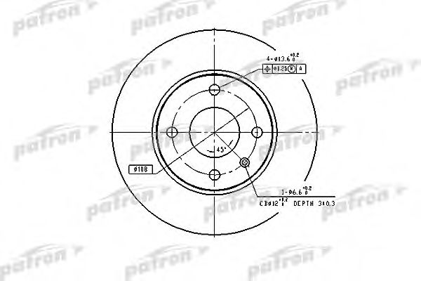 PBD1655 PATRON Тормозной диск