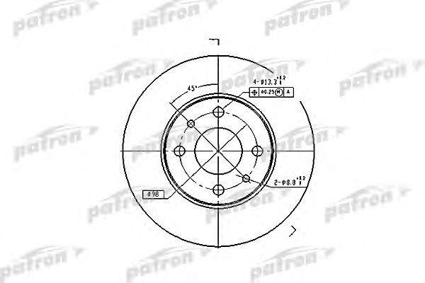 PBD1745 PATRON Brake System Brake Disc