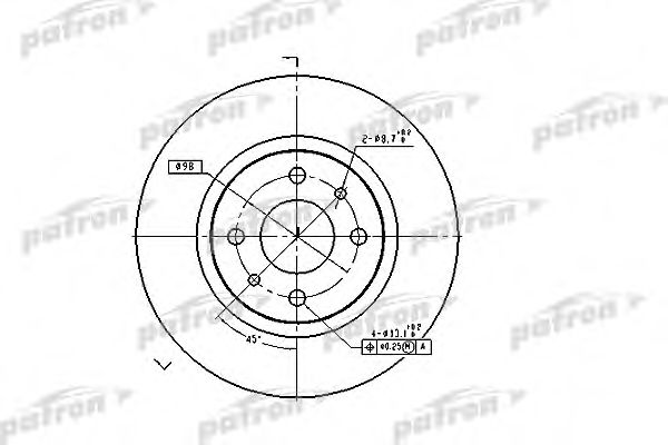 PBD1747 PATRON Тормозной диск