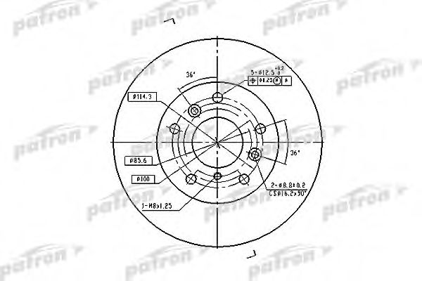 PBD2571 PATRON Brake System Brake Disc