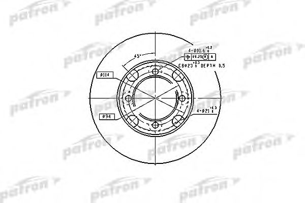 PBD2572 PATRON Brake Disc