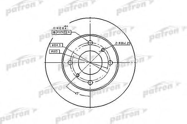 PBD2591 PATRON Тормозной диск