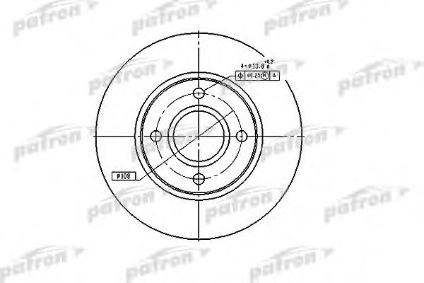 PBD2622 PATRON Тормозная система Тормозной диск