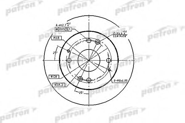 PBD2669 PATRON Тормозной диск