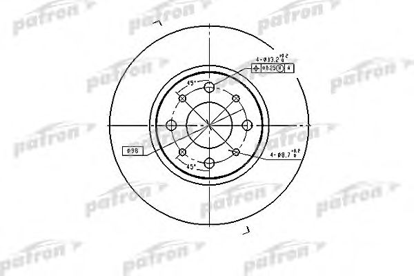 PBD2686 PATRON Тормозной диск