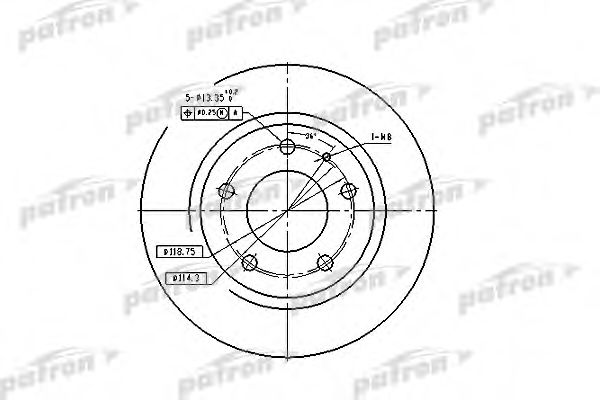 PBD2705 PATRON Тормозной диск