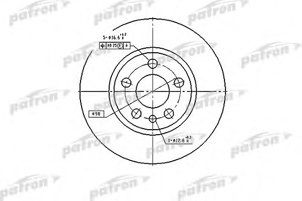 PBD2754 PATRON Brake System Brake Disc