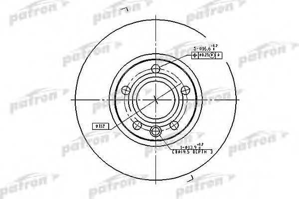 PBD2810 PATRON Тормозной диск