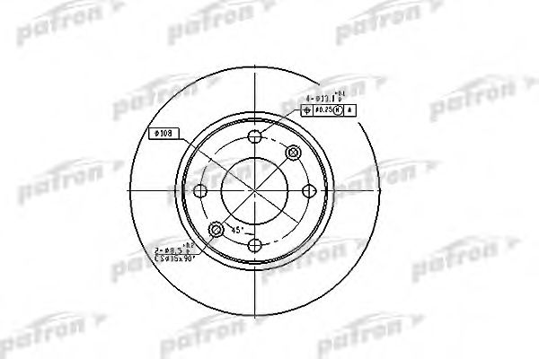 PBD2815 PATRON Тормозная система Тормозной диск