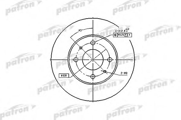 PBD4018 PATRON Тормозной диск