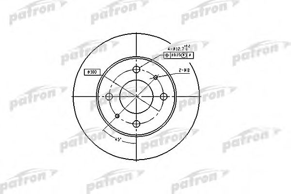 PBD4019 PATRON Тормозной диск