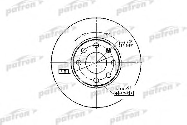 PBD4042 PATRON Brake System Brake Disc