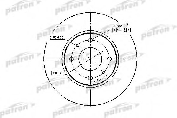 PBD4054 PATRON Тормозной диск