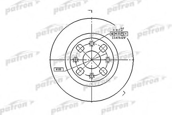PBD4119 PATRON Тормозной диск