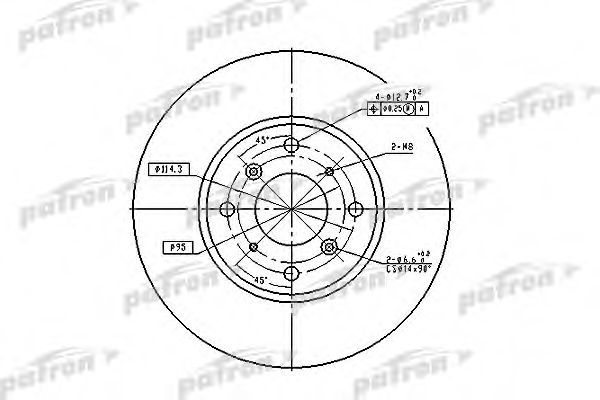 PBD4151 PATRON Brake System Brake Disc