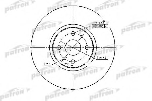 PBD4158 PATRON Тормозной диск