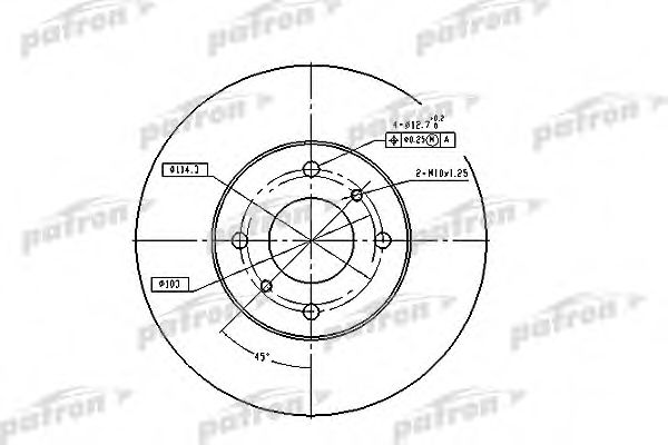 PBD4169 PATRON Brake System Brake Disc