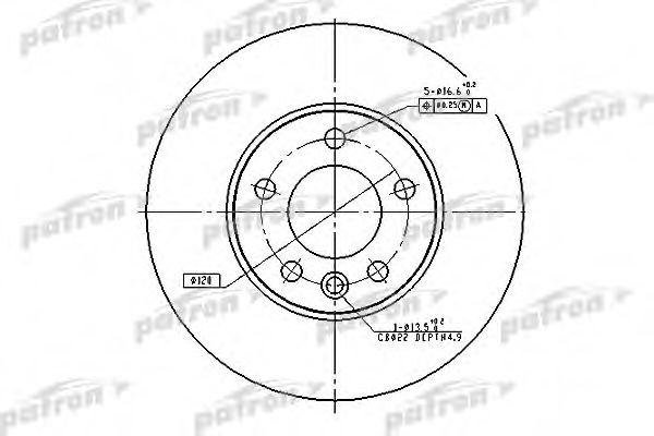 PBD4308 PATRON Тормозная система Тормозной диск