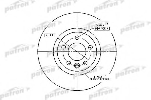 PBD4309 PATRON Bremsanlage Bremsscheibe