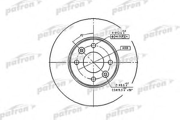 PBD4364 PATRON Brake System Brake Disc