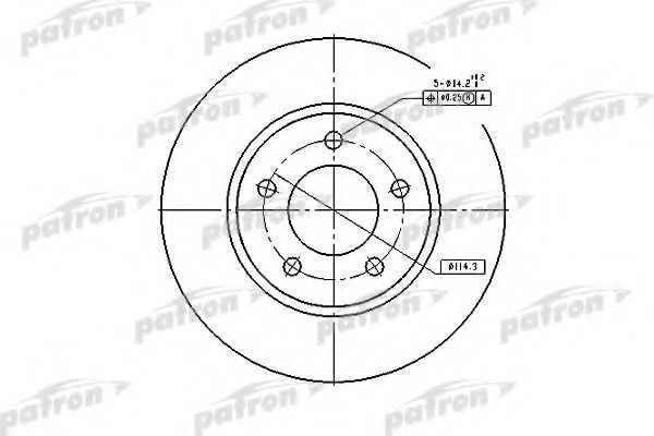 PBD53002 PATRON Тормозная система Тормозной диск