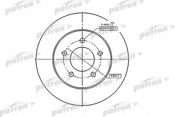PBD5373 PATRON Brake System Brake Disc