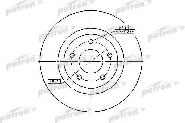 PBD7006 PATRON Тормозной диск