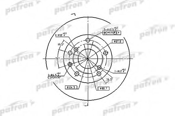 PBD7092 PATRON Bremsanlage Bremsscheibe