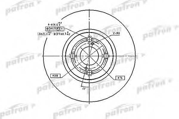 PBD9559 PATRON Тормозная система Тормозной диск