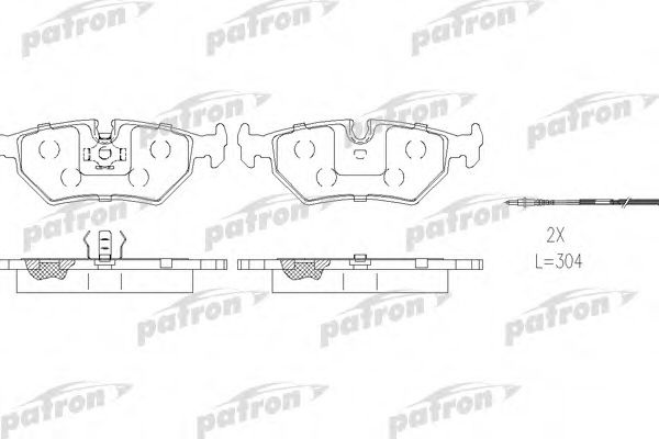 PBP1003 PATRON Brake System Brake Pad Set, disc brake