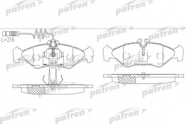 PBP1039 PATRON Brake Pad Set, disc brake