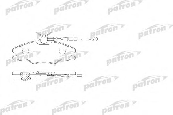 PBP1062 PATRON Brake Pad Set, disc brake