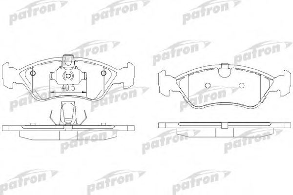 PBP1067 PATRON Brake Pad Set, disc brake