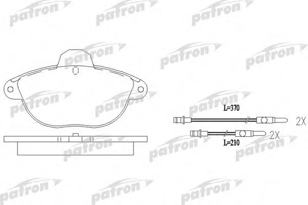 PBP1069 PATRON Тормозная система Комплект тормозных колодок, дисковый тормоз