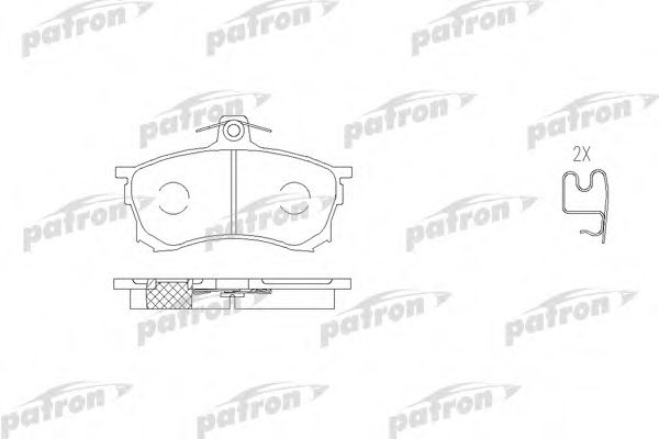 PBP1092 PATRON Brake Pad Set, disc brake