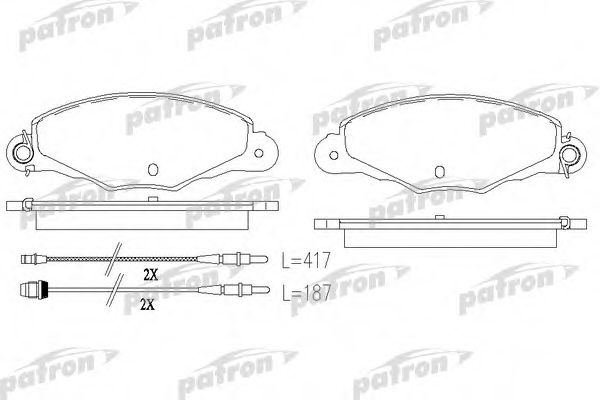 PBP1114 PATRON Brake Pad Set, disc brake