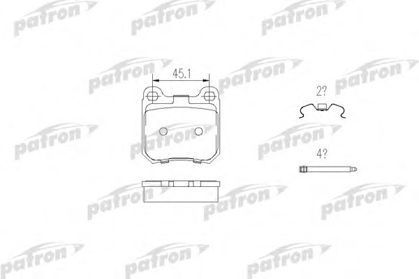 PBP1117 PATRON Комплект тормозных колодок, дисковый тормоз