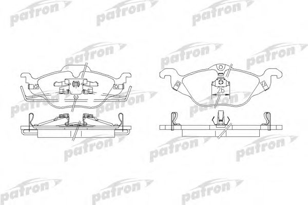 PBP1293 PATRON Brake Pad Set, disc brake