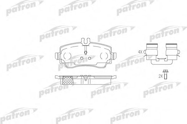 PBP1357 PATRON Brake System Brake Pad Set, disc brake