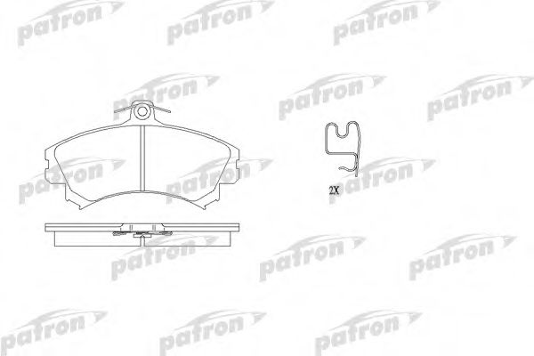 PBP1384 PATRON Комплект тормозных колодок, дисковый тормоз