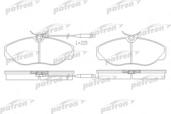 PBP1396 PATRON Brake Pad Set, disc brake