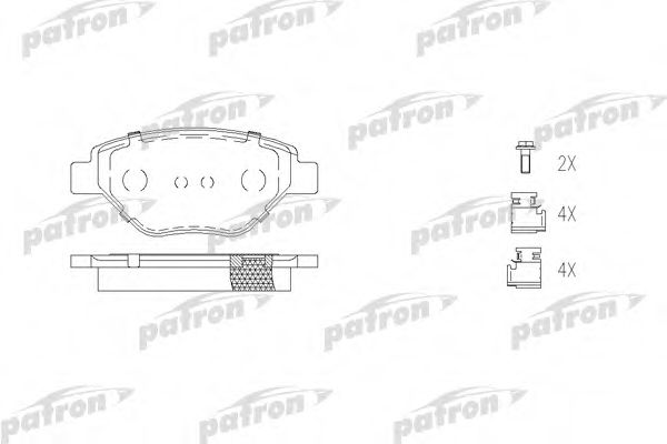 PBP1409 PATRON Brake Pad Set, disc brake