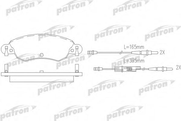 PBP1410 PATRON Комплект тормозных колодок, дисковый тормоз