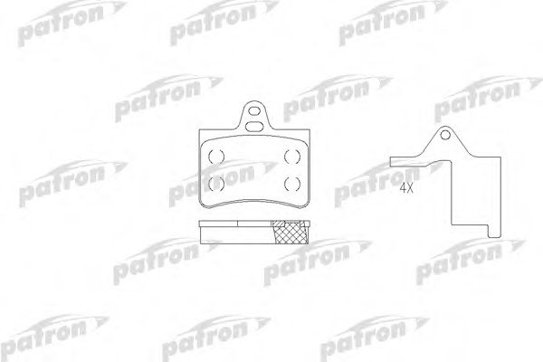 PBP1413 PATRON Комплект тормозных колодок, дисковый тормоз