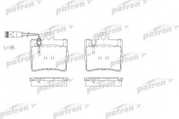 PBP1427 PATRON Комплект тормозных колодок, дисковый тормоз