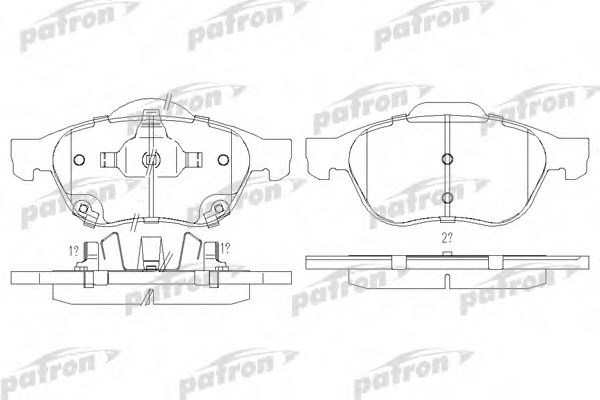 PBP1447 PATRON Brake Pad Set, disc brake