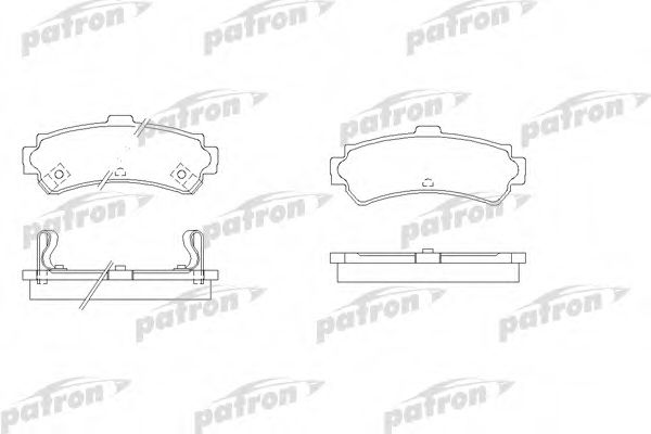 PBP1454 PATRON Комплект тормозных колодок, дисковый тормоз