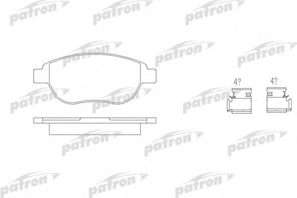 PBP1476 PATRON Brake System Brake Pad Set, disc brake
